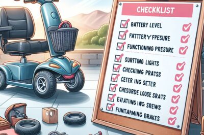 Mobility Scooter Maintenance Checklist Before a Trip